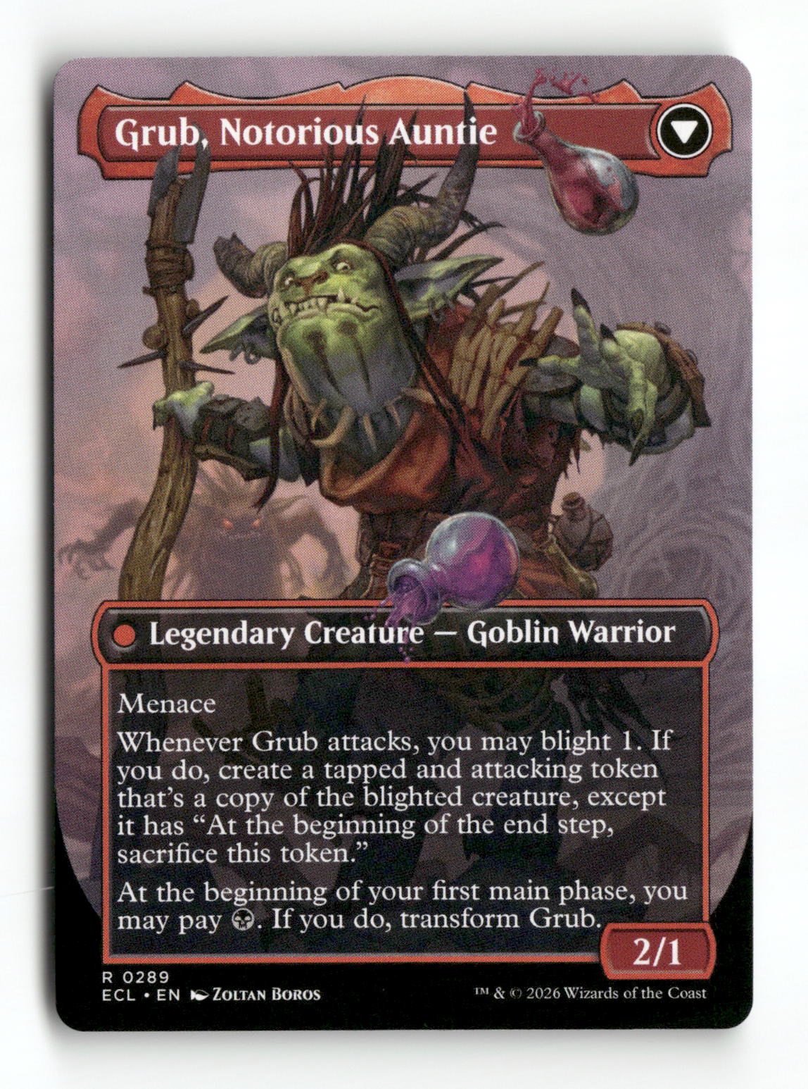 Grub, Storied Matriarch (Borderless) (Back)