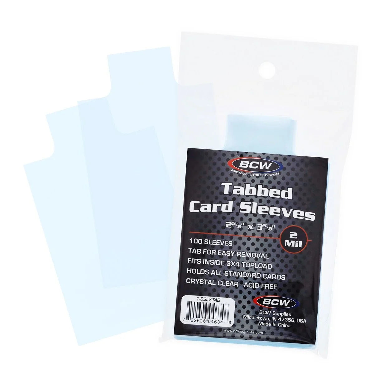 BCW Tabbed Standard Card Sleeves