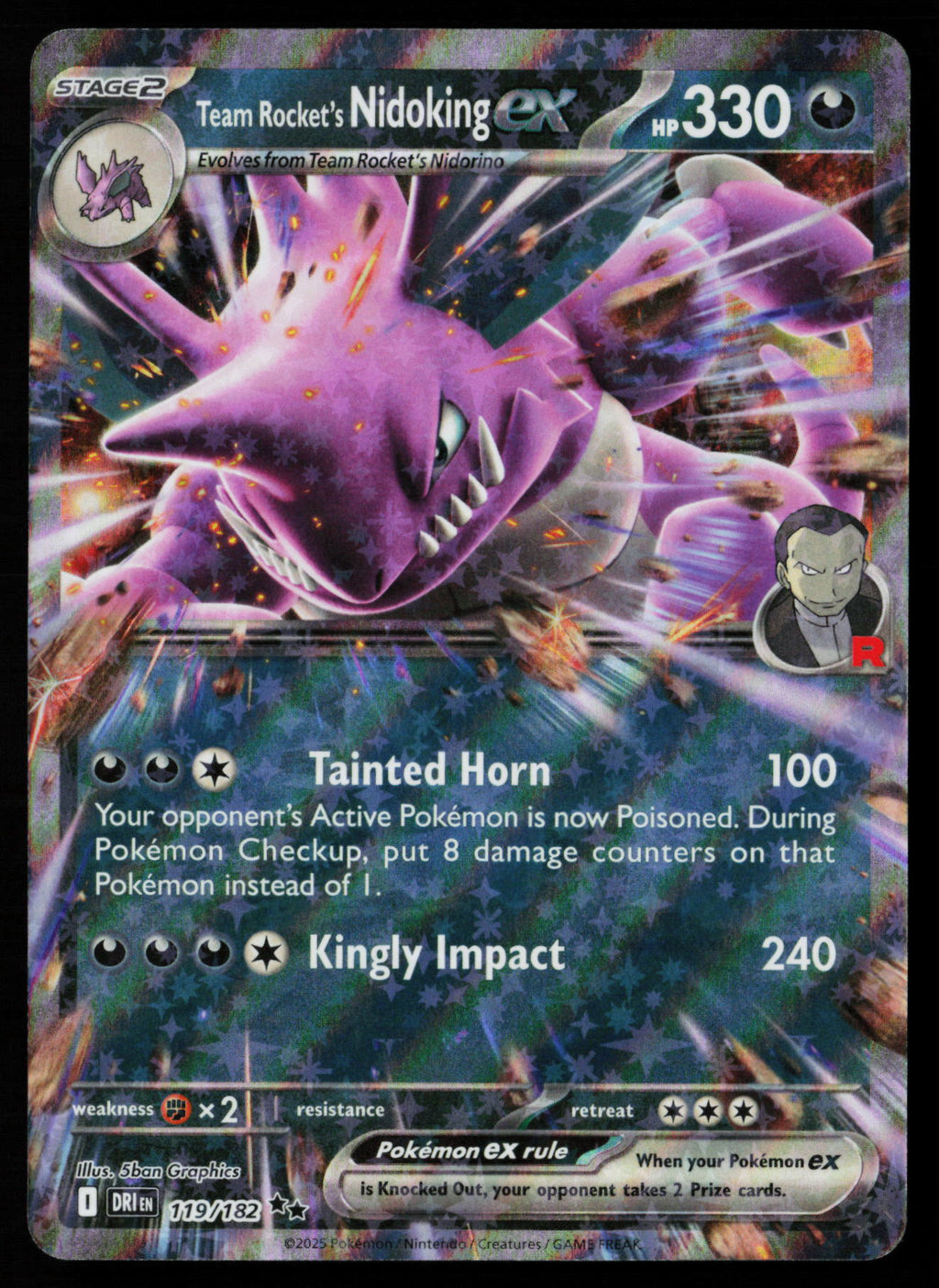 Team Rocket's Nidoking ex - 119/182