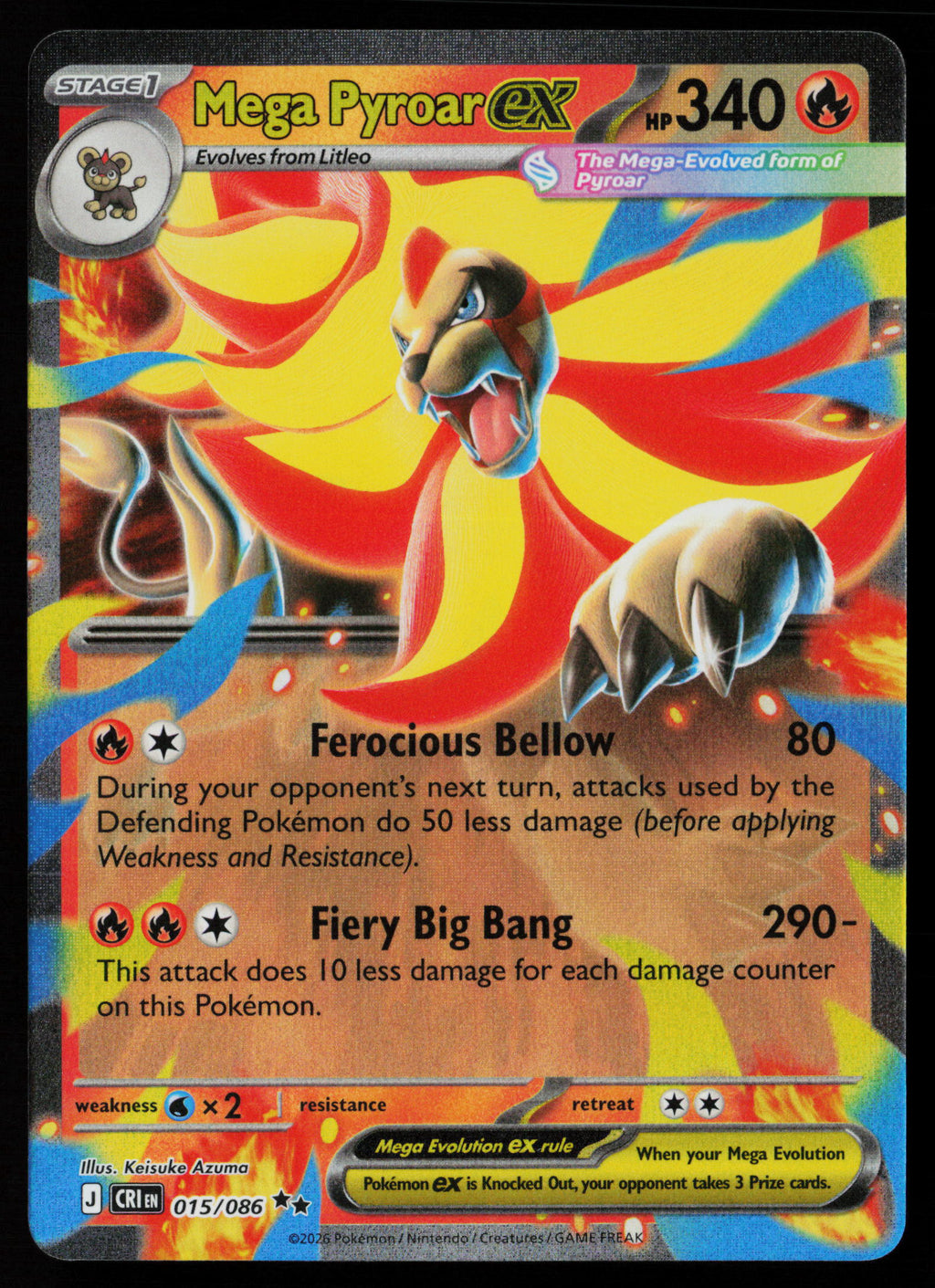 Mega Pyroar ex - 015/086