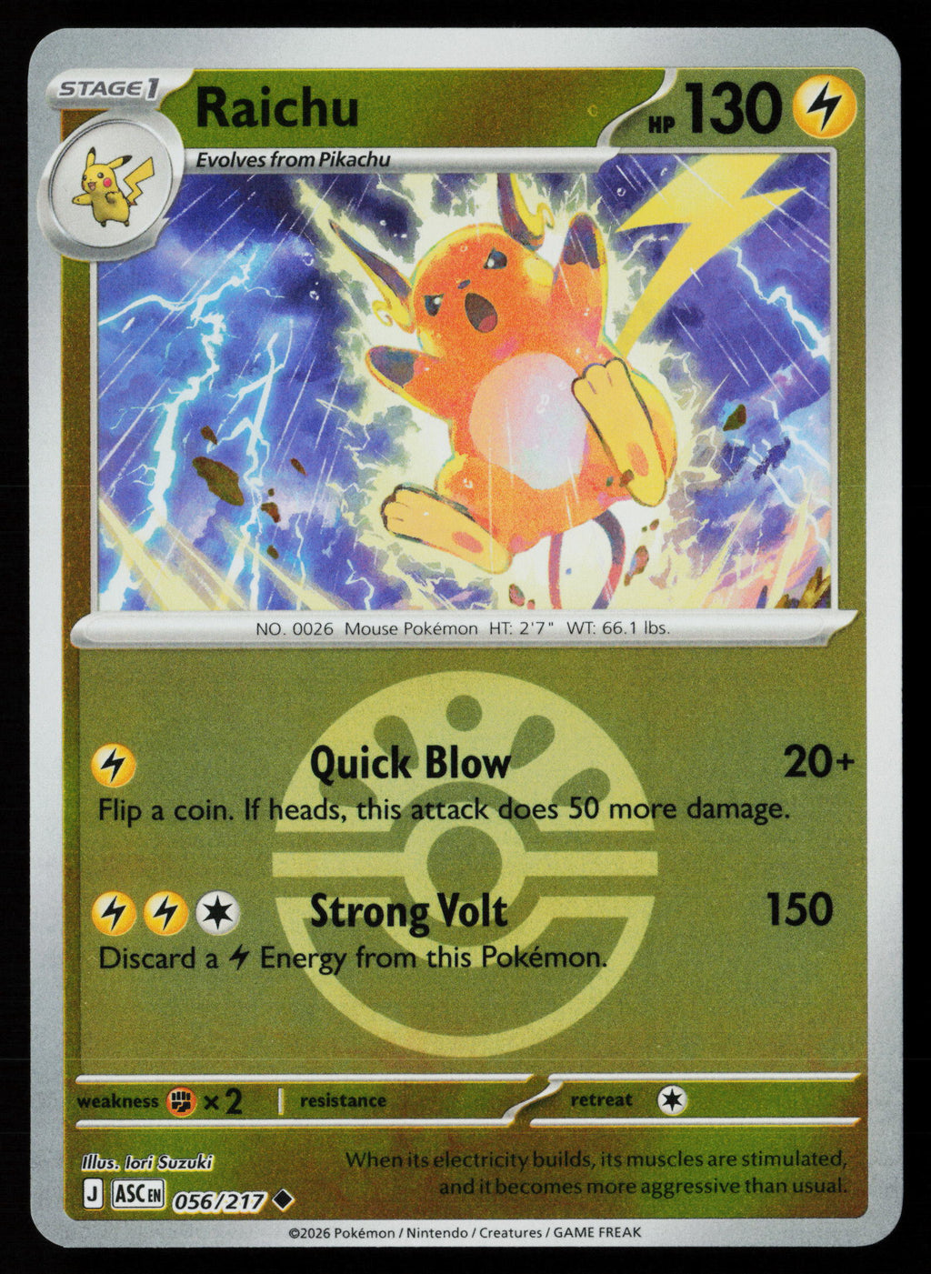 Raichu (Friend Ball)