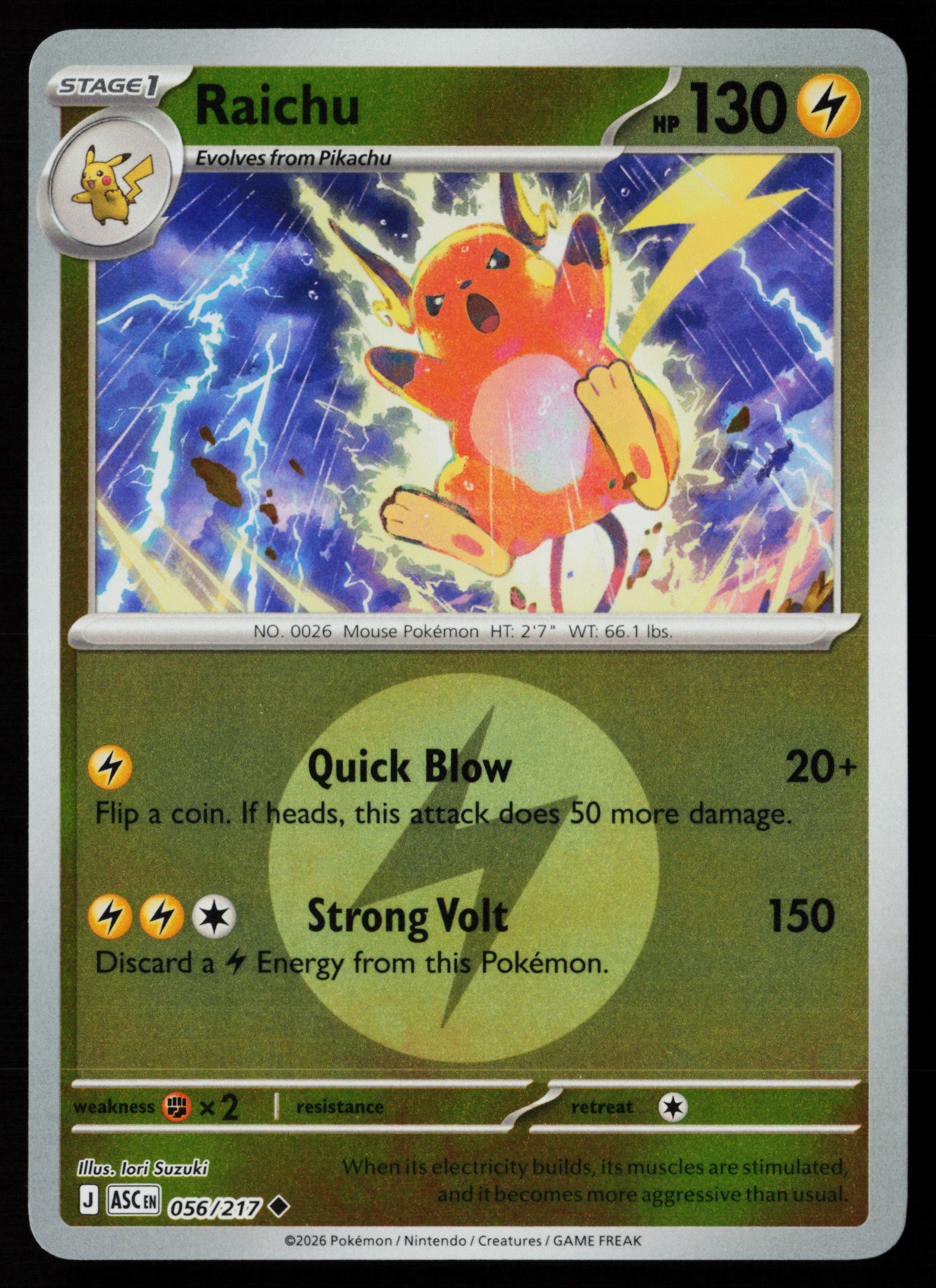 Raichu (Energy Symbol Pattern)