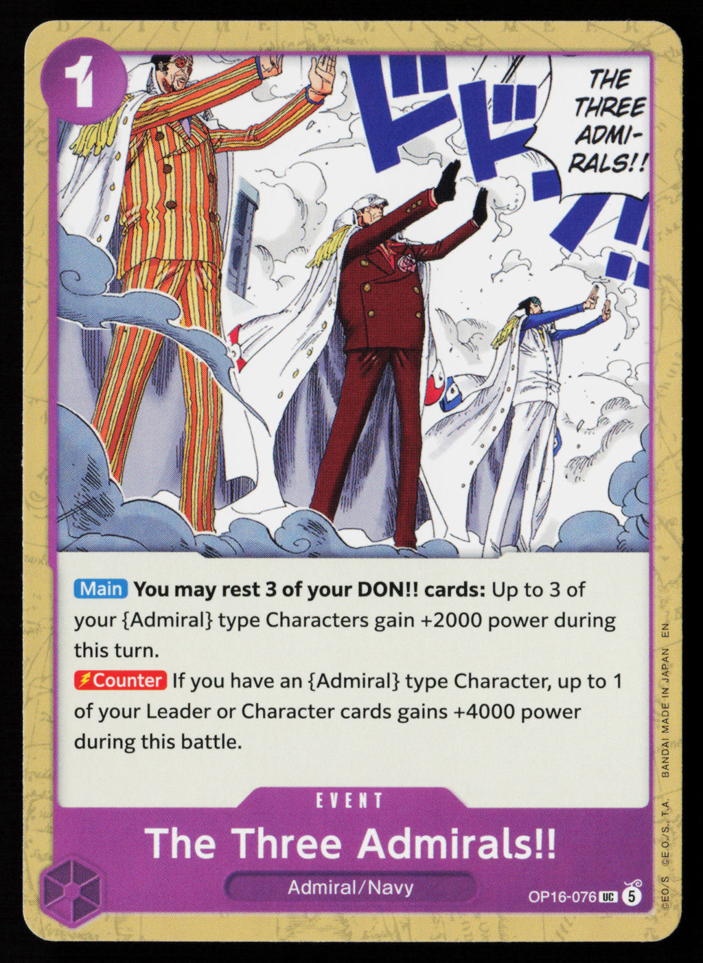 The Three Admirals!!