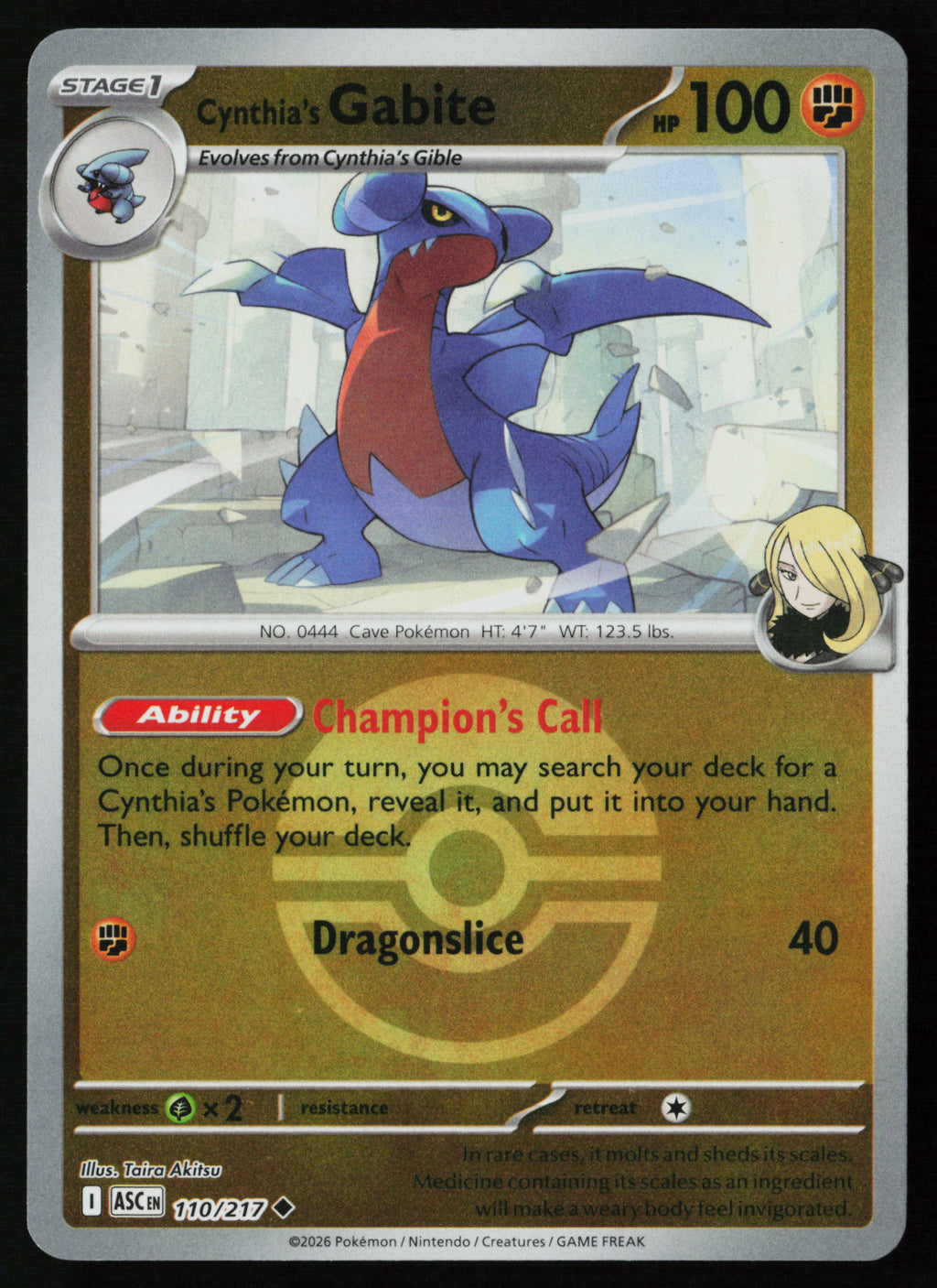 Cynthia's Gabite (Poke Ball)
