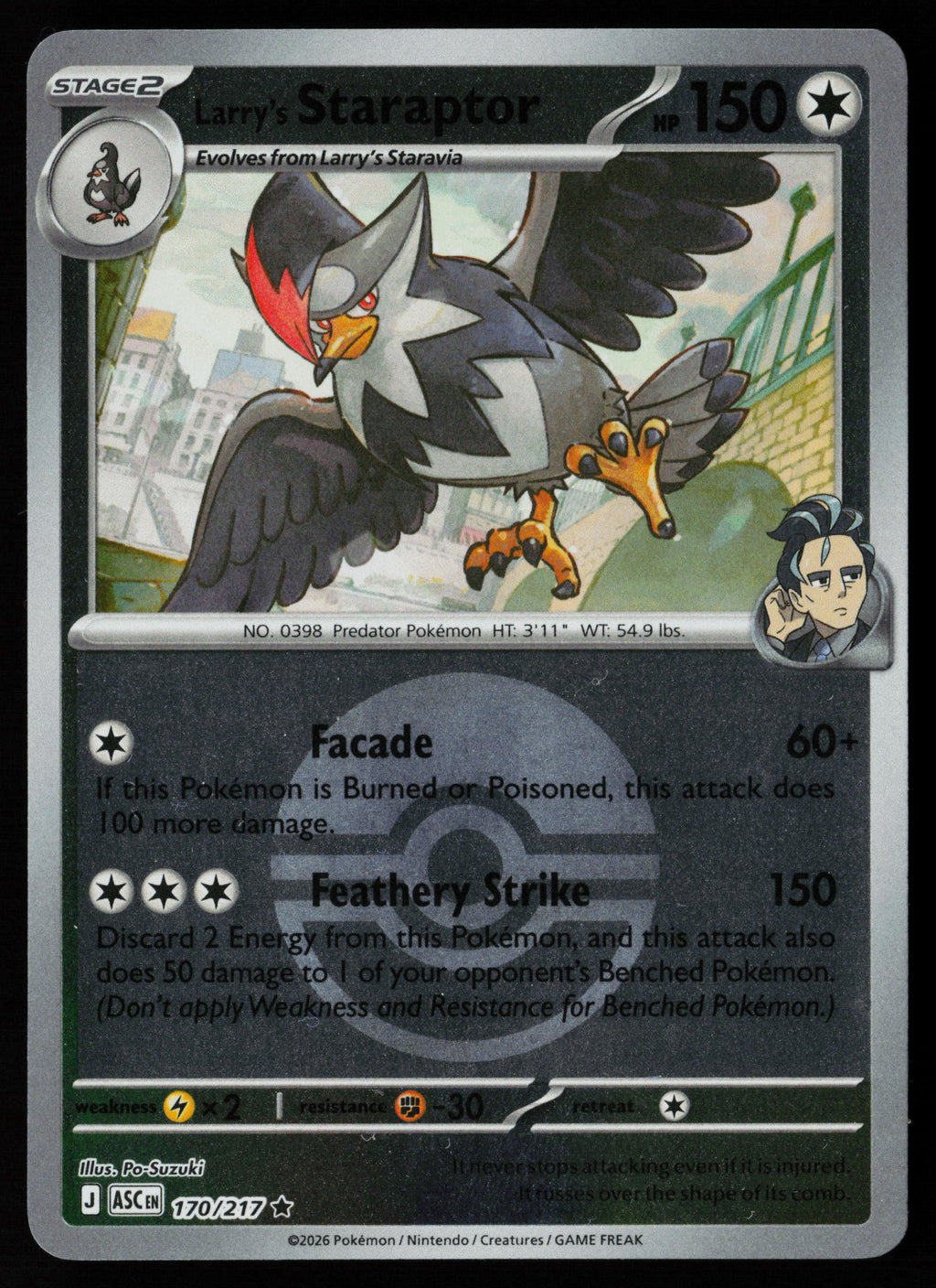 Larry's Staraptor - 170/217 (Poke Ball)