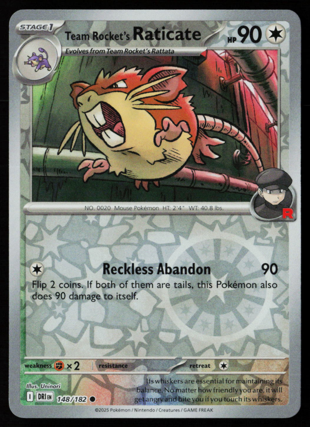 Team Rocket's Raticate - 148/182