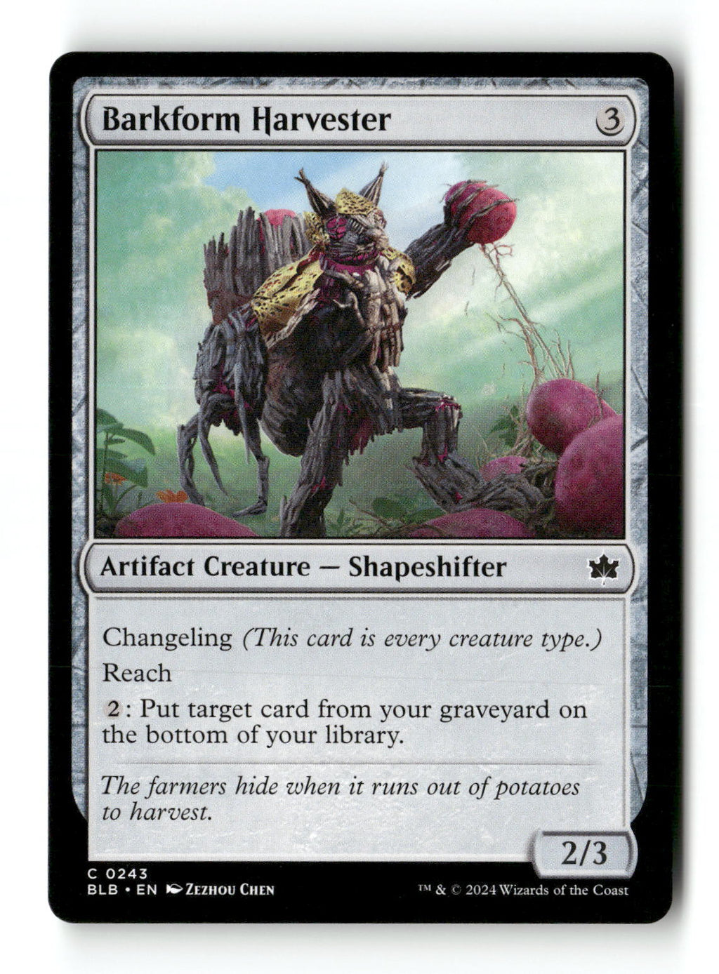 Barkform Harvester